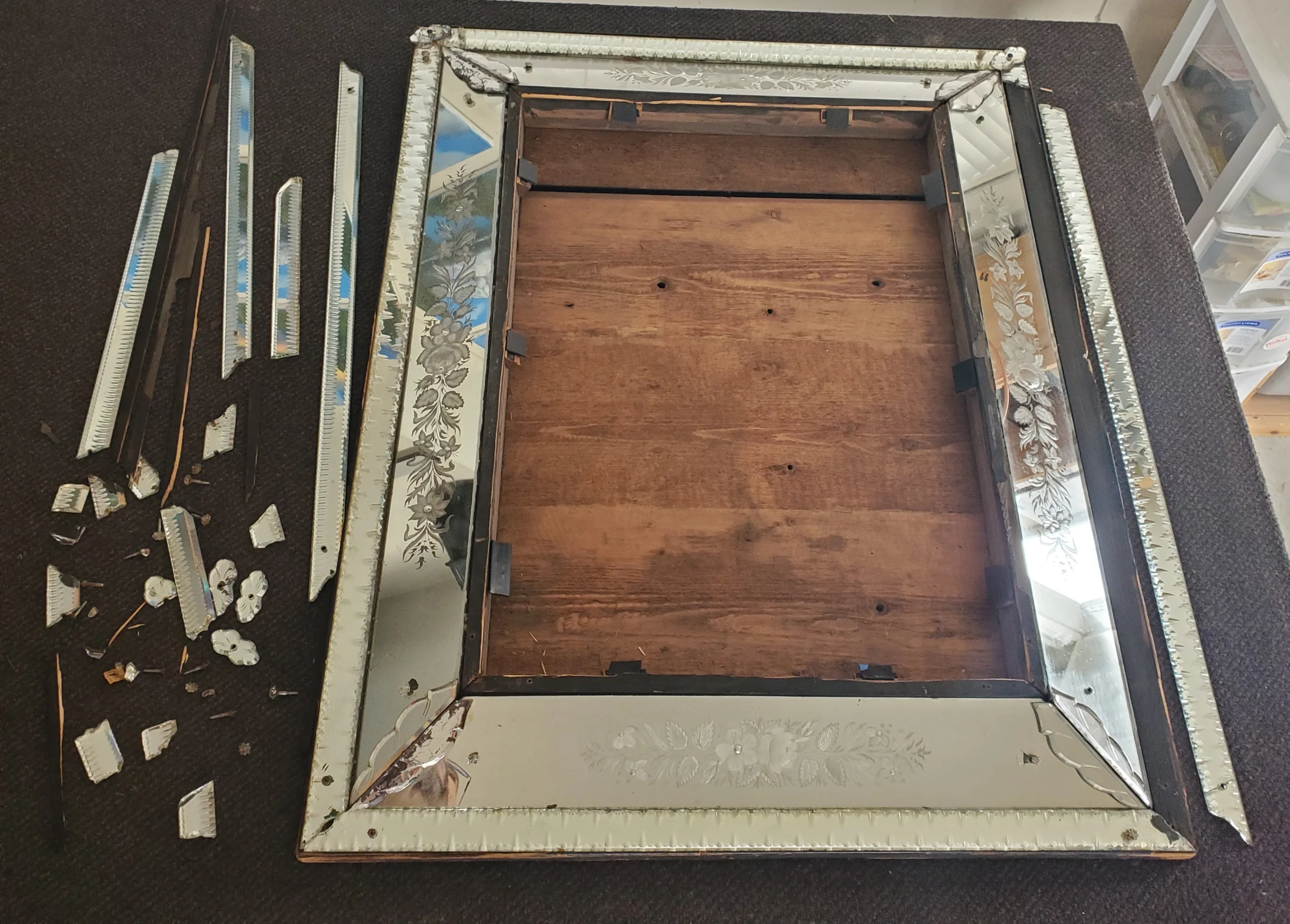 Antique Venetian Mirror Repair